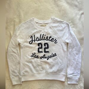 Hollister Cream Sweatshirt with Black Embroidery
